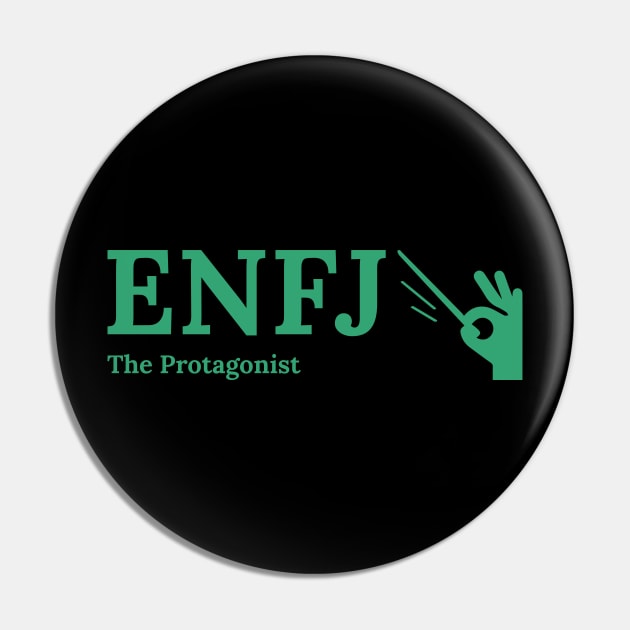 ENFJ The Protagonist MBTI types 7C Myers Briggs personality gift with icon Pin by FOGSJ