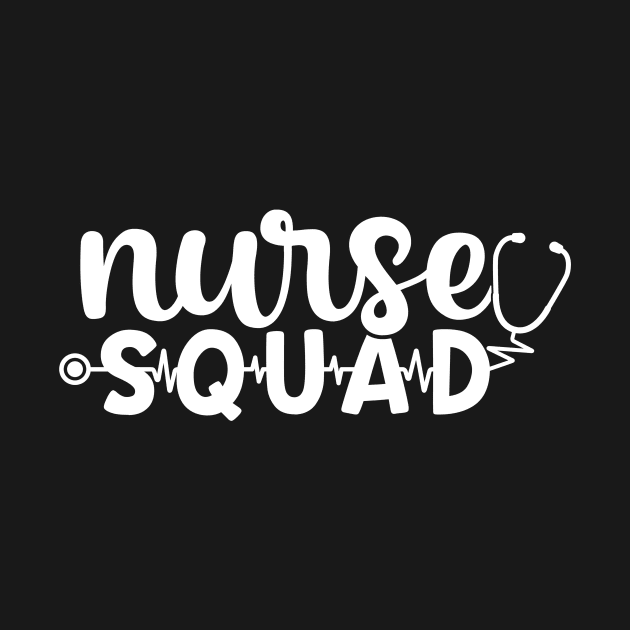 Nurse squad - funny nurse joke/pun (white) by PickHerStickers