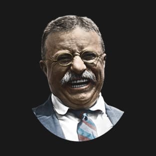 Laughing Theodore Roosevelt Photo - Colorized T-Shirt