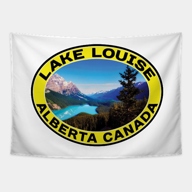 Lake Louise Alberta Canada Mountains Lake National Park Tapestry by TravelTime