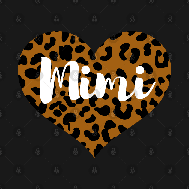 Cute Leopard Print Mimi Heart by Hello Sunshine