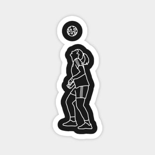 Alexia Putellas white silhouette Magnet