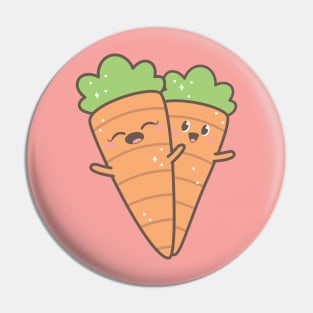 Cute Happy Kawaii Carrots Pin