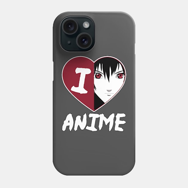 I Love Anime Face Phone Case by creative