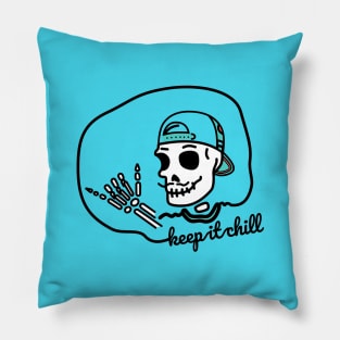 Chilled Out Skeleton Pillow