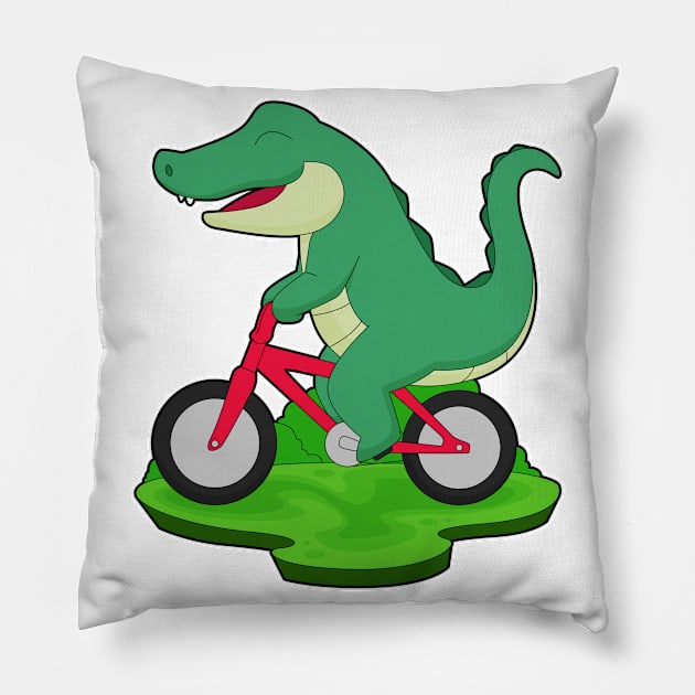 Crocodile Bicycle Pillow by Markus Schnabel