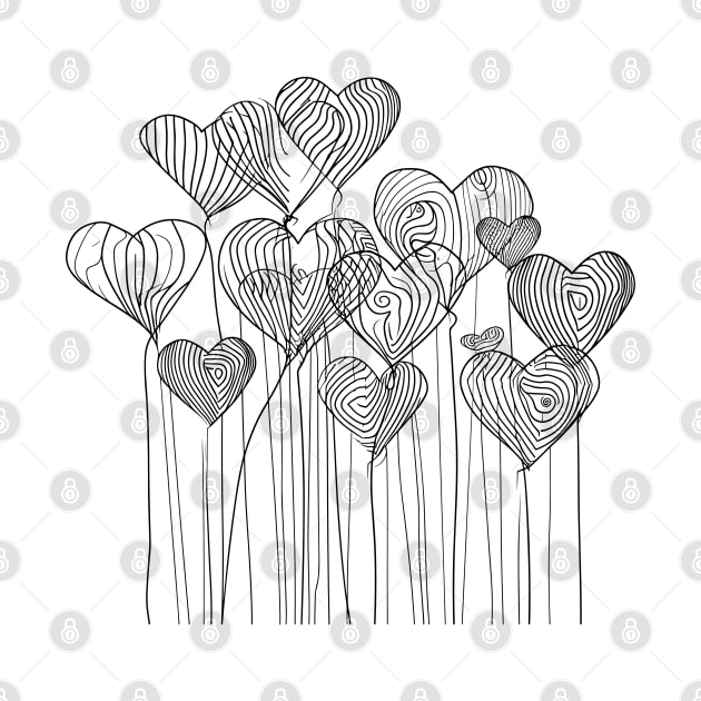 Line Art Valentine romantic by Sara-Design2