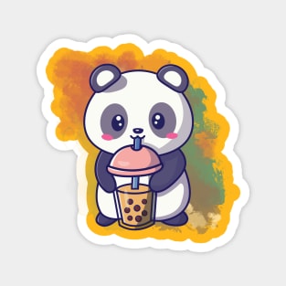 Cute Panda Drink Boba Tea - Adorable Pandas Magnet