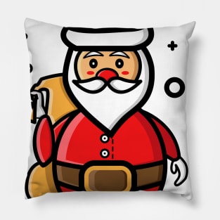 Cute Santa on Christmas Pillow