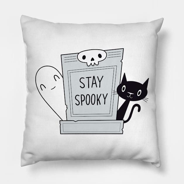 Stay Spooky Pillow by Andy McNally