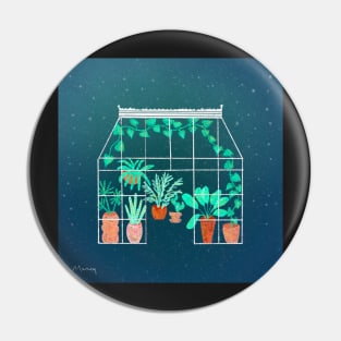 Starlight Greenhouse by MarcyBrennanArt Pin