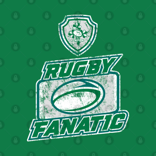 Vintage Distressed Rugby Fanatic Fan Art by CR8ART