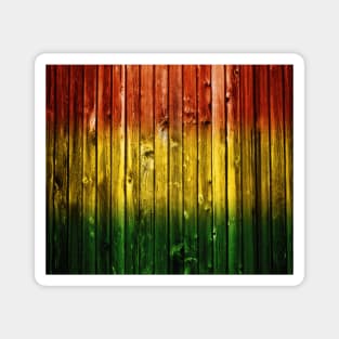 Vintage Rasta Wood Magnet