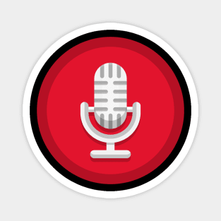 On air live podcast microphone Magnet