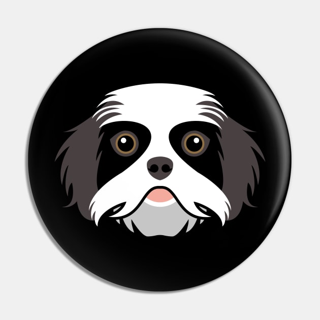 Shih Tzu dog face Pin by ShirtBricks