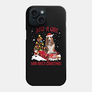 Basset Hound Just A Girl Who Loves Christmas Phone Case