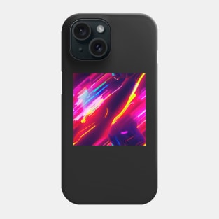 cyberpunk digital abstraction wires colorfull futuristic electronics Phone Case