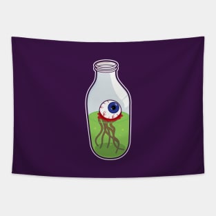 Creepy Eyeball in a Bottle Tapestry