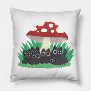 Cats under mushroom Pillow