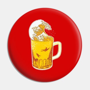 beer wave Pin