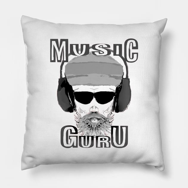 Music Retro Fusion Trance Pillow by PlanetMonkey