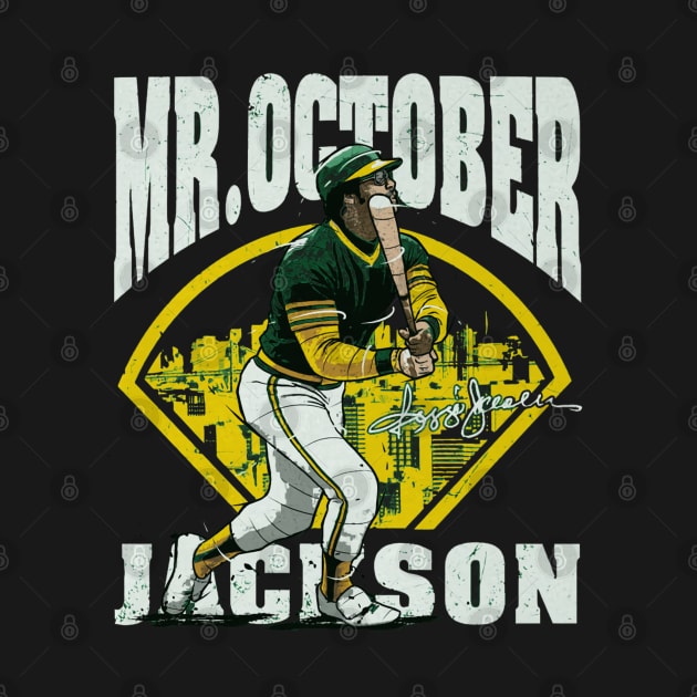 Reggie Jackson Oakland Mr. October Field by Jesse Gorrell