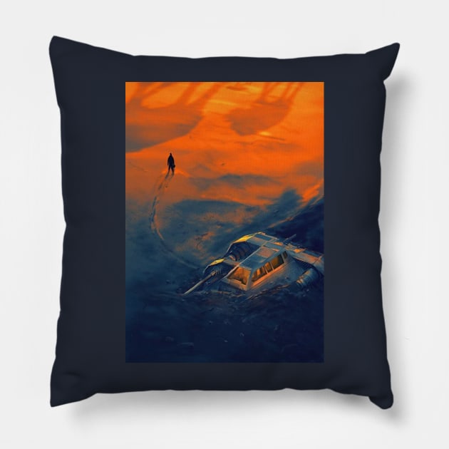 Speeder Down Pillow by Cloudcitysabers
