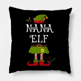 Nana Elf Shirt , Family Matching Group Christmas Shirt, Matching T Shirt for Family, Family Reunion Shirts Pillow