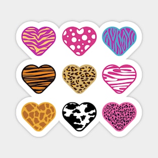 Hearts Colorful Abstract Magnet