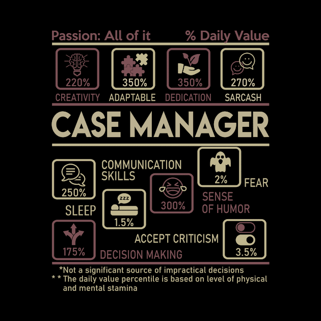 Case Manager T Shirt - Multitasking Daily Value Gift Item Tee by candicekeely6155