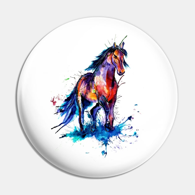 horse watercolor Pin by NemfisArt