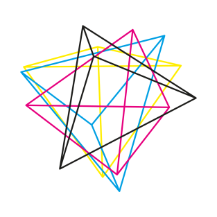 Tetrahedron CMYK colors T-Shirt