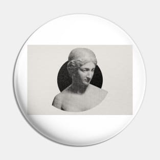 Graphic Greek Statue Design Pin