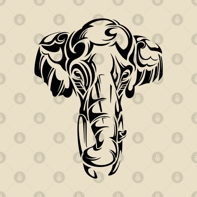 Tribal Elephant by TurkeysDesign