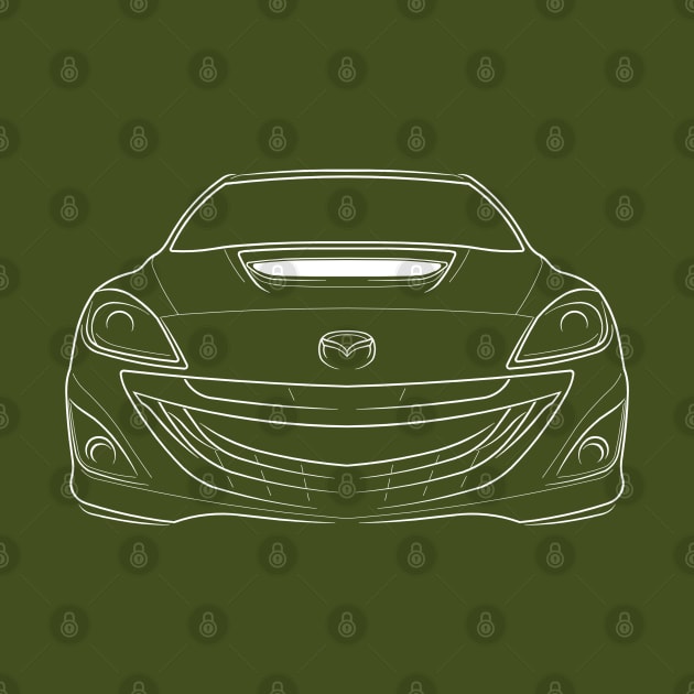 Mazda3 MPS BL Mazdaspeed 3 - front stencil, white by mal_photography