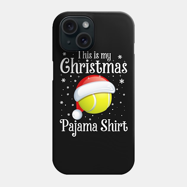 This Is My Christmas Pajama Shirt Tennis Christmas Phone Case by DragonTees