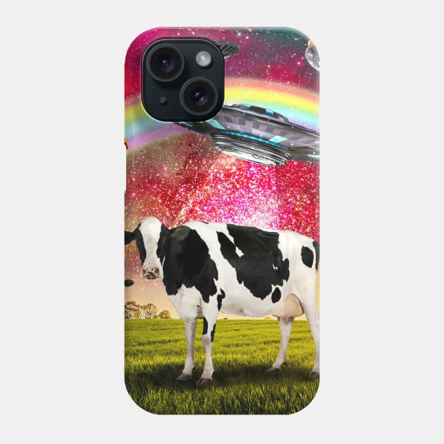 Cow UFO Abduction Phone Case by Random Galaxy