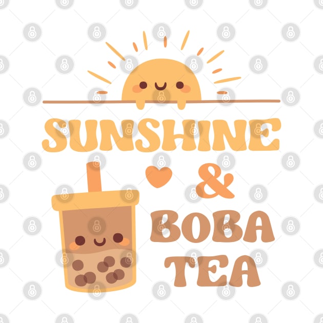 Cute Love Sunshine And Boba Tea by rustydoodle