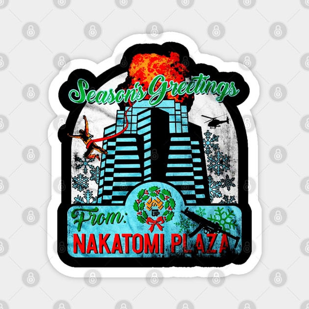 Season's Greetings From Nakatomi Plaza Magnet by wildzfreak