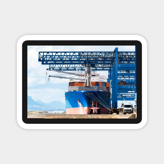 Stacked Cargo Containers Magnet by mooonthemoon