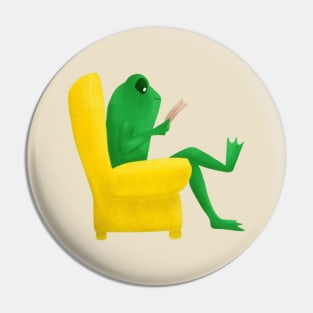 Knitting Frog Lounge Pin