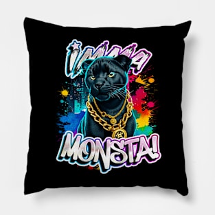 Imma Monsta! PANTHER | Blacktee | by Asarteon Pillow