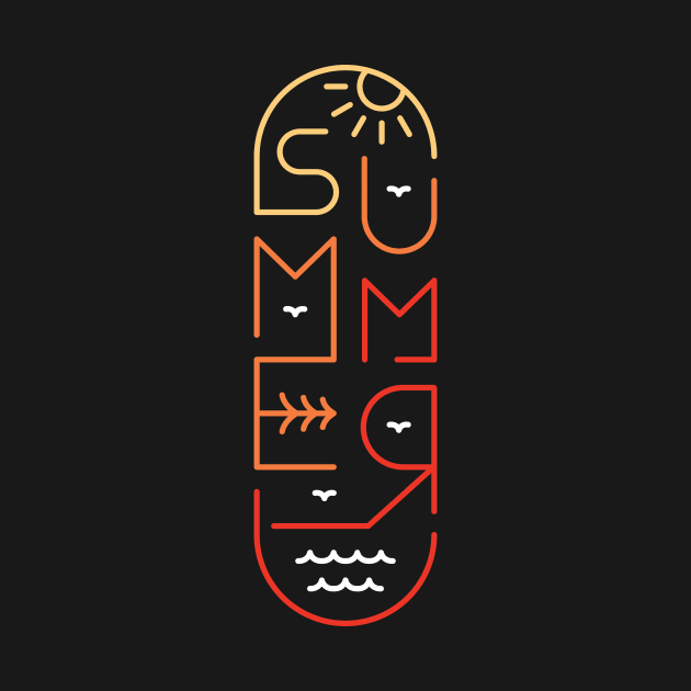 Summer Skateboard Typography by VEKTORKITA