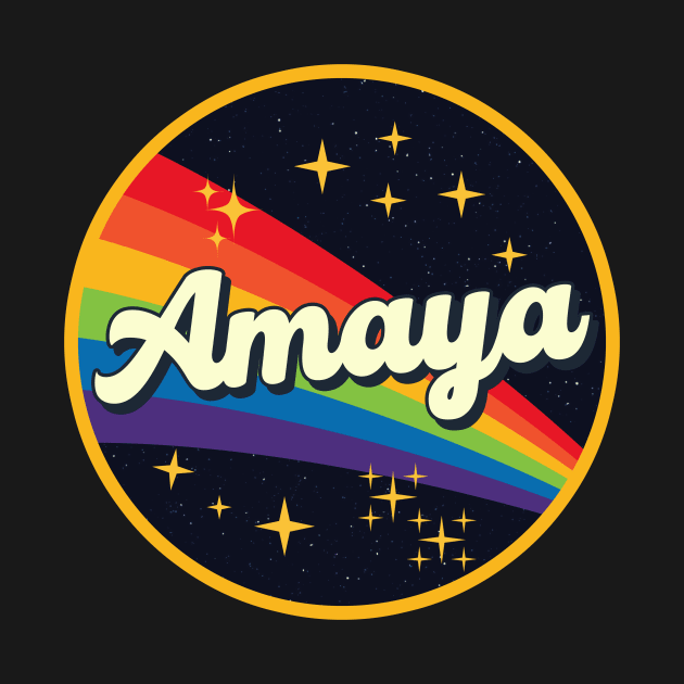 Amaya // Rainbow In Space Vintage Style by LMW Art