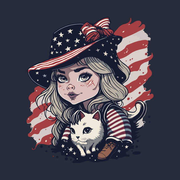 Patriotic Cat Mother by By_Russso