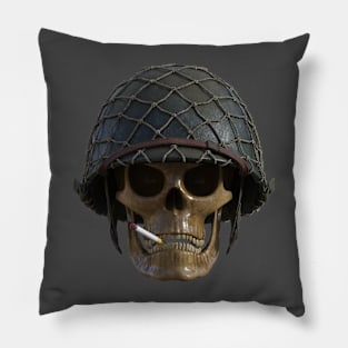 Smoking Skull Pillow