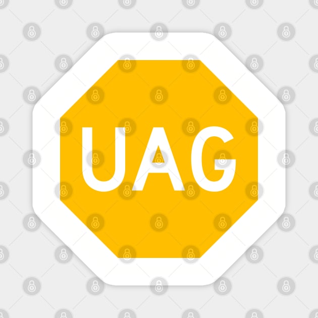 Amber Stop Codon Sign RNA UAG Magnet by mwcannon