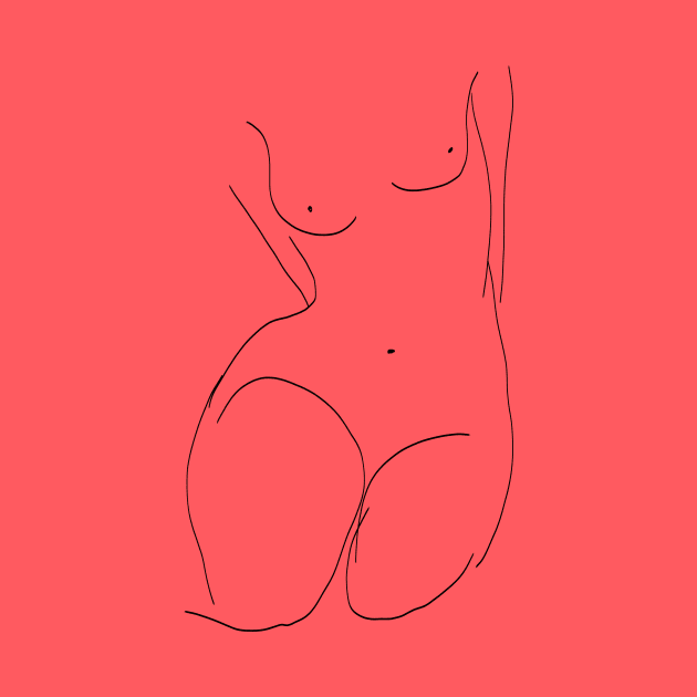 Picasso Line Art - Female body by shamila