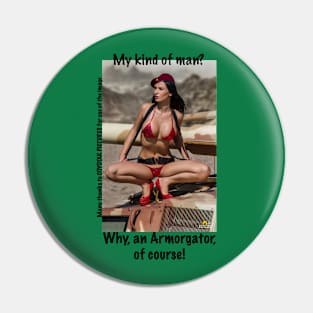 Armorgator Babe 11 - Transparent Background Pin