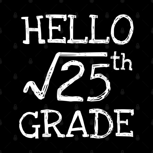 Hello 5th grade Square Root of 25 math Teacher by Daimon